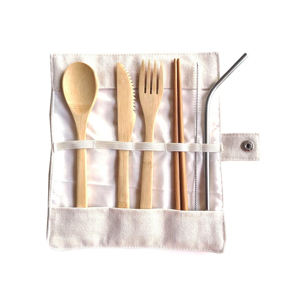 Bamboo cutlery sets - 7 pcs